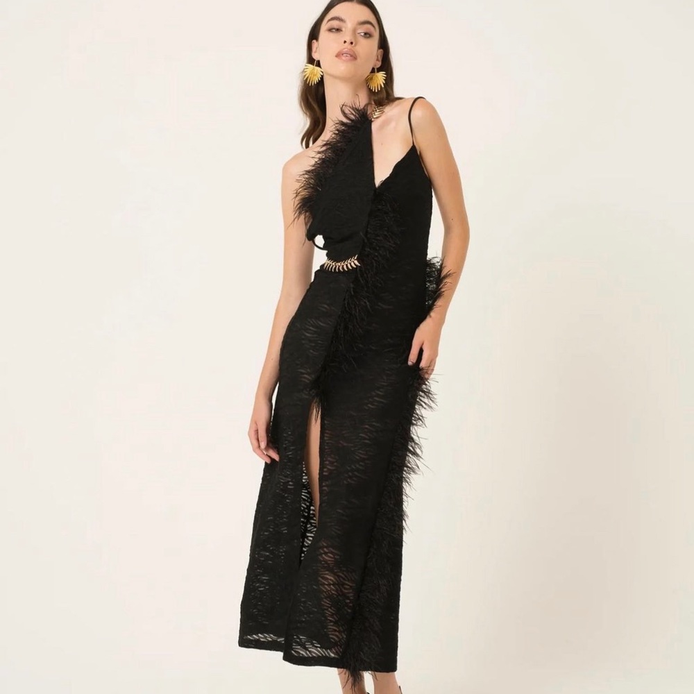 Black Asymmetrical maxi dress